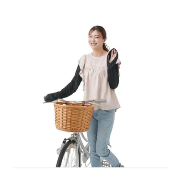 【168JAPAN】日本代購 UV CUT 夏日涼感 防曬 半包覆式 60cm UPF50+ 可露指 冷感 防曬袖套-細節圖4