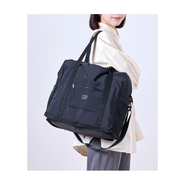 【168JAPAN】日本代購 3COINS 行李擴充包 旅行袋 行李箱固定 收納摺疊 手提袋 手提 肩背帶 底層加寬-細節圖5