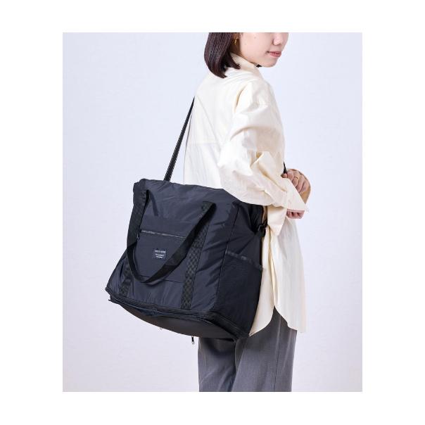 【168JAPAN】日本代購 3COINS 行李擴充包 旅行袋 行李箱固定 收納摺疊 手提袋 手提 肩背帶 底層加寬-細節圖6