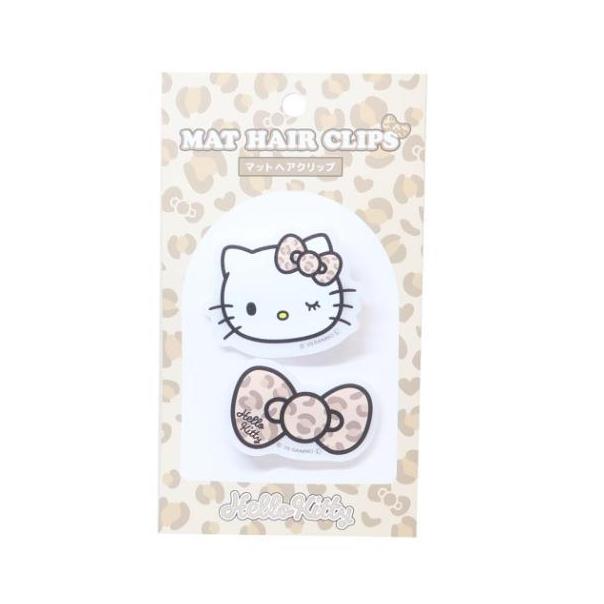 【168JAPAN】日本代購 Sanrio 三麗鷗 動物紋 甜點系列 霧面髮夾 2入裝 壓克力 髮夾 小鐵夾-細節圖3
