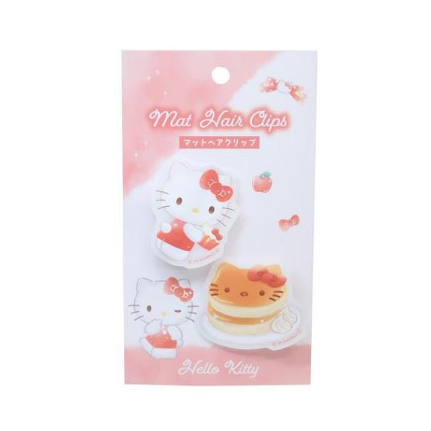 【168JAPAN】日本代購 Sanrio 三麗鷗 動物紋 甜點系列 霧面髮夾 2入裝 壓克力 髮夾 小鐵夾-細節圖4