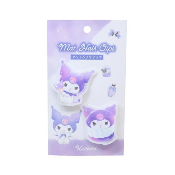 【168JAPAN】日本代購 Sanrio 三麗鷗 動物紋 甜點系列 霧面髮夾 2入裝 壓克力 髮夾 小鐵夾-細節圖6