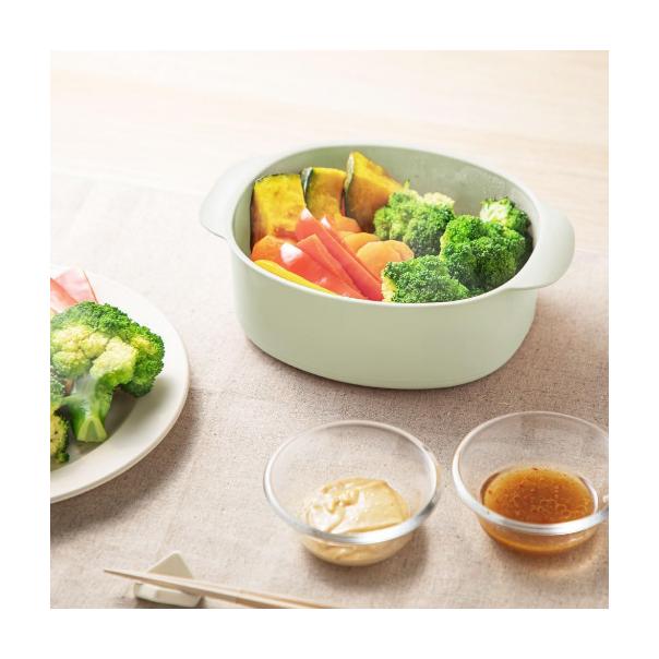 【168JAPAN】日本製 Recopo微波爐點心蒸籠 NIM-388 橢圓款 單層微波盒 加熱盒 微波專用盒 耐熱材質-細節圖3