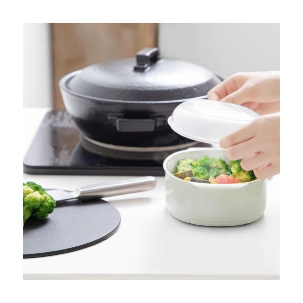 【168JAPAN】日本製 Recopo微波爐點心蒸籠 NIM-388 橢圓款 單層微波盒 加熱盒 微波專用盒 耐熱材質-細節圖5