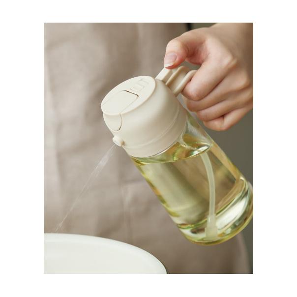 【168JAPAN】日本代購 3coins 噴霧油壺 2用噴油瓶 460ml 噴倒兩用 玻璃 醬料分裝 噴油 醬油瓶-細節圖4