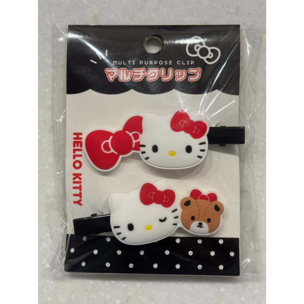 【168JAPAN】日本代購 Sanrio 三麗鷗 Kitty造型 PVC髮夾 50週年 兩入組髮夾 矽膠軟髮夾 髮飾-細節圖5