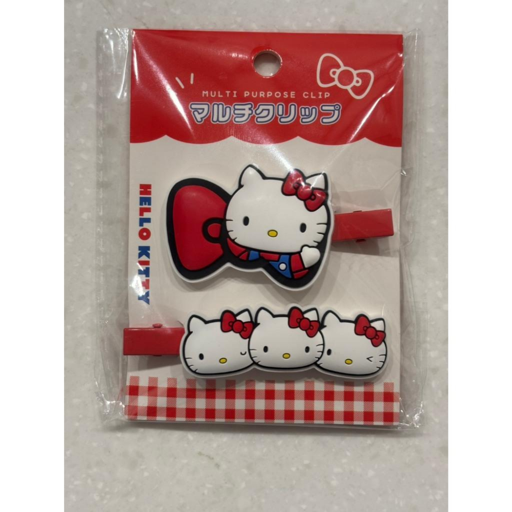 【168JAPAN】日本代購 Sanrio 三麗鷗 Kitty造型 PVC髮夾 50週年 兩入組髮夾 矽膠軟髮夾 髮飾-細節圖7