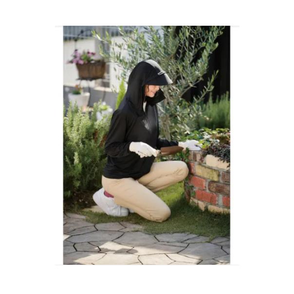 【168JAPAN】日本代購 UV CUT 接觸冷感 遮蓋臉部 帶帽簷 防曬衣 連帽外套 防曬外套 拉鍊式-細節圖6