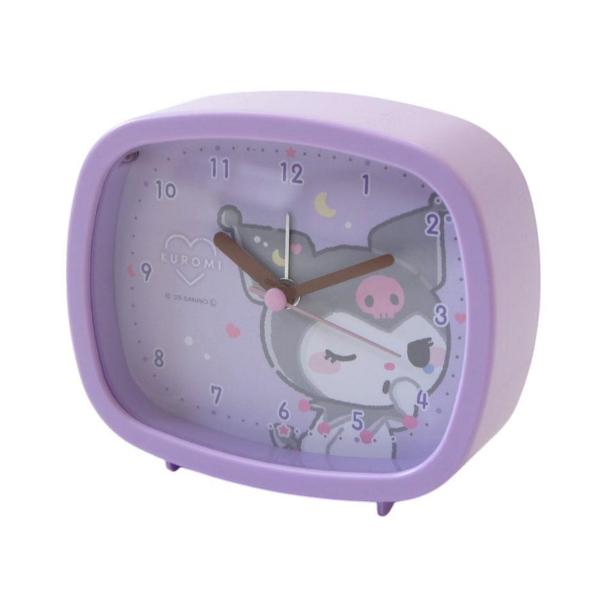 【168JAPAN】日本代購 Sanrio 三麗鷗 Munyatto系列 方形指針式鬧鐘 方形燈鐘 鬧鐘 指針式時鐘-細節圖2