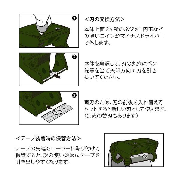 【168JAPAN】日本代購 Midori 夾式 透明膠帶用 膠帶切割器OPP 封箱膠帶切割器 切割器 膠帶台-細節圖7