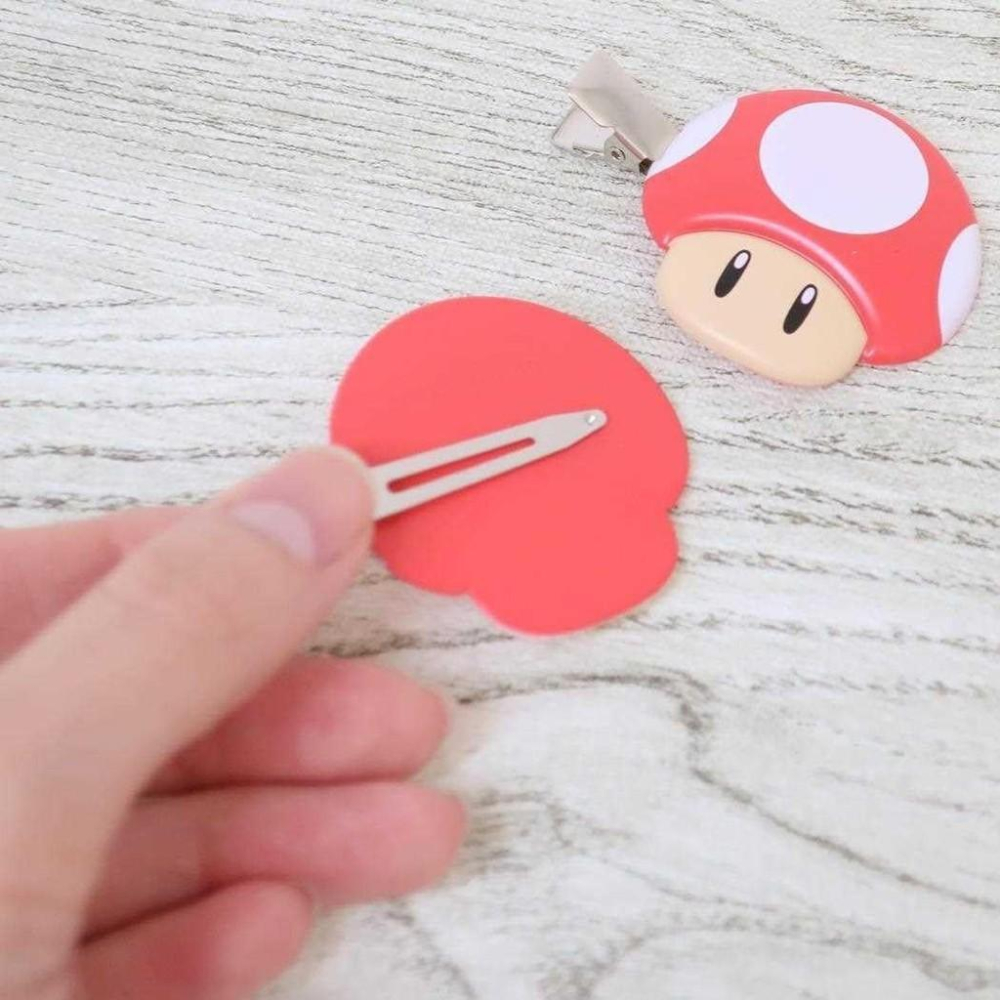 【168JAPAN】日本代購 馬力歐兄弟 造型 瀏海髮夾 兩入組 超級瑪莉歐 髮夾 髮飾 小鐵夾 造型髮夾-細節圖6