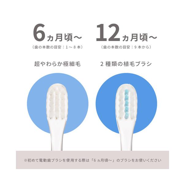 【168JAPAN】日本代購 貝親 Pigeon 寶寶專用電動牙刷 六個月以上適用 替換刷頭 牙齒清潔-細節圖8