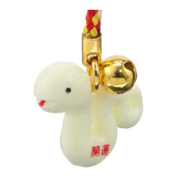【168JAPAN】日本製 2025年 蛇年 乙巳年 蛇年吊飾 招財 開運  乳白 琉璃 御守 吊飾-細節圖8