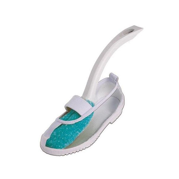 【168JAPAN】日本製 CONDOR 山崎產業 弓形 清潔 洗鞋刷 球鞋刷 藍色刷毛 室內鞋刷-細節圖3