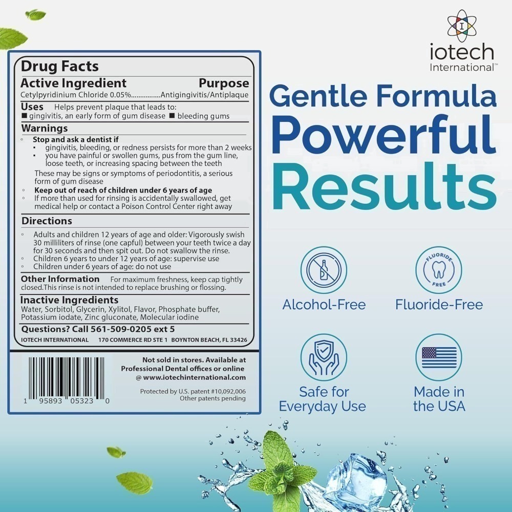 現貨 ioRinse Ultra 1L 分子碘漱口水 牙周護理清潔防蛀牙漱口水 Dr.Grace 大力推薦-細節圖6