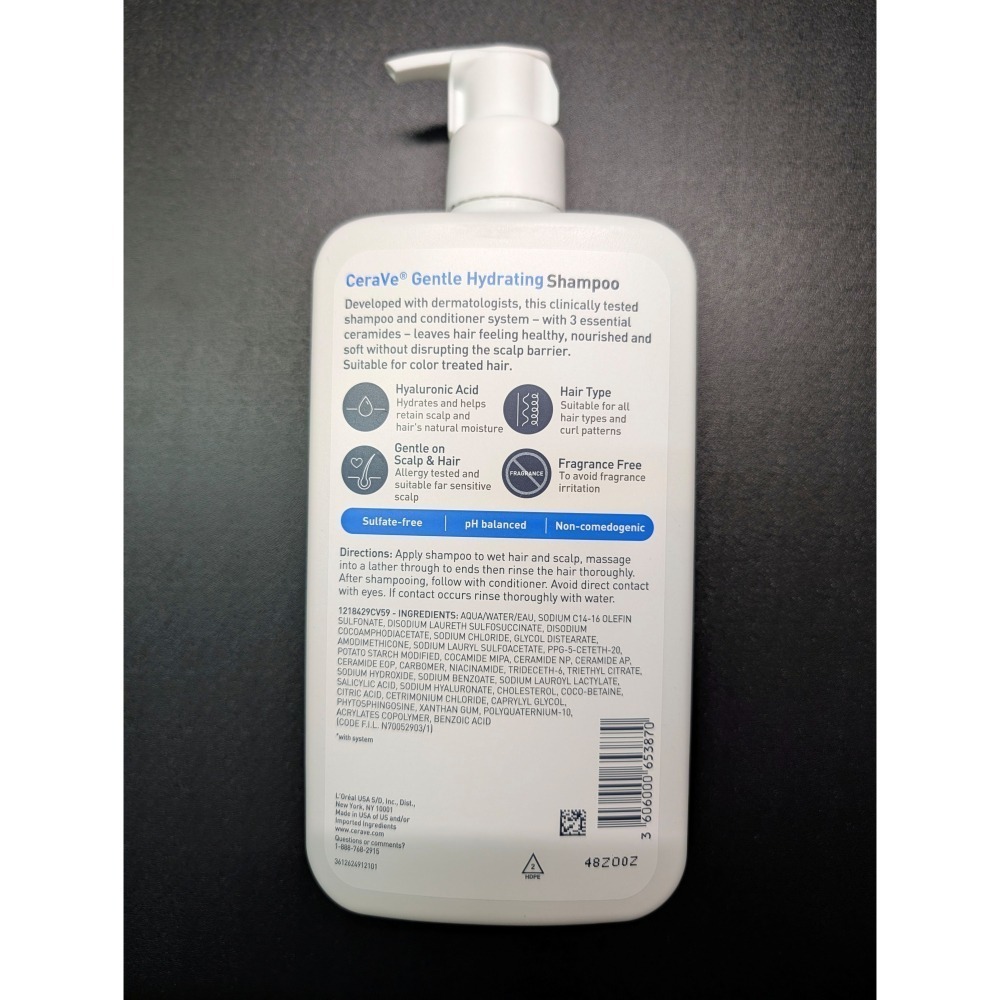 現貨 CeraVe Gentle Hydrating Shampoo 溫和洗髮精 562ml Dr. Grace 推薦款-細節圖3
