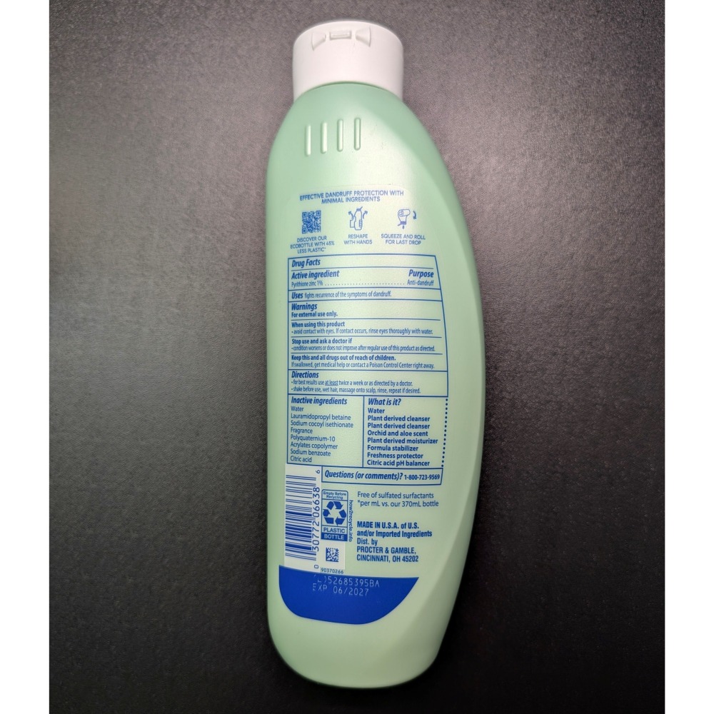 現貨 Head & Shoulders BARE 新版溫和抗屑健髮洗髮精 400ml Dr. Grace 推薦款-細節圖4