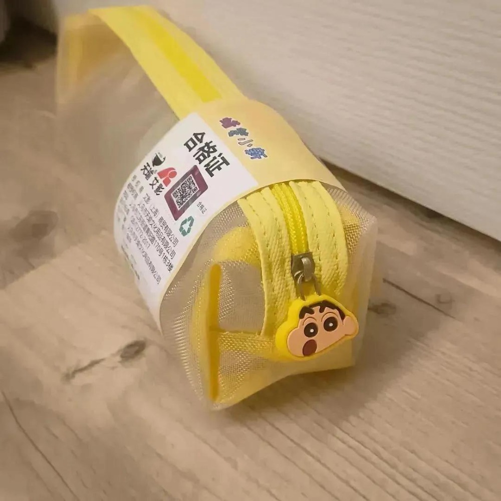 蠟筆小新筆袋 網紗筆袋 文具-細節圖2