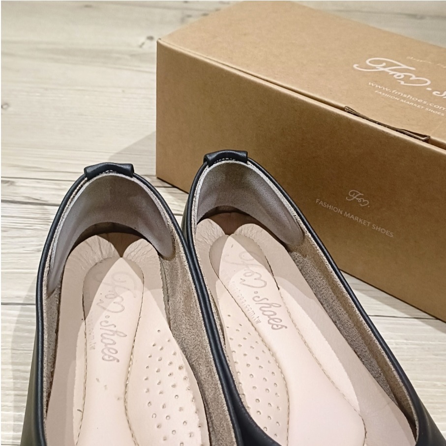 二手 FM SHOES 圓頭平底包鞋 黑色 36-細節圖3
