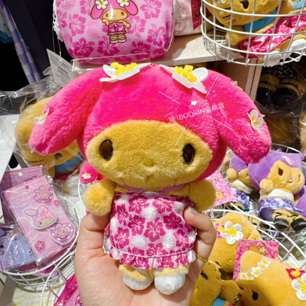 隔日到貨｜BOORINの偷買｜日8/6新品 三麗鷗曬黑日燒KITTY 曬黑 庫洛米 美樂蒂 帕恰狗 大耳狗娃娃吊飾-細節圖7