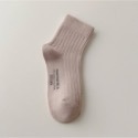 🔥台灣現貨🔥 粉色 女中筒襪 女襪 莫蘭迪色 短襪 棉襪 中筒襪 素色襪 潮流百搭 襪子 學生襪 文青 百搭-規格圖9