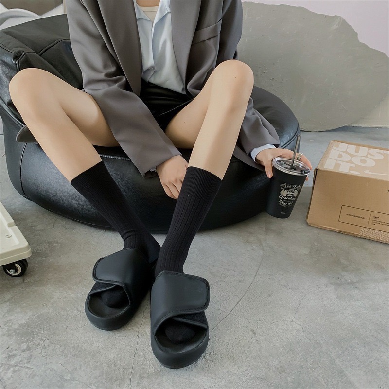 🔥24h出貨🔥女中筒襪 女襪 素色襪 長襪 襪子 白襪 黑襪 襪 螢光襪 百搭 棉襪 學生襪 文青 女長襪 襪子 襪-細節圖4