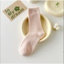 🔥台灣現貨🔥 馬卡龍 素色襪 女中筒襪 粉色襪 女襪 百搭 女長襪 堆堆襪 白襪子 學生襪 糖果襪 時尚襪-規格圖8