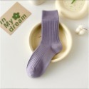 🔥台灣現貨🔥 馬卡龍 素色襪 女中筒襪 粉色襪 女襪 百搭 女長襪 堆堆襪 白襪子 學生襪 糖果襪 時尚襪-規格圖8