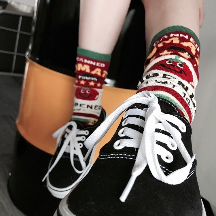 🔥24h出貨🔥 女中筒襪 女襪 女長襪 創意 襪子 卡通 牛奶 巧克力 中筒襪 韓風 潮流襪 可愛襪 學生襪-細節圖6