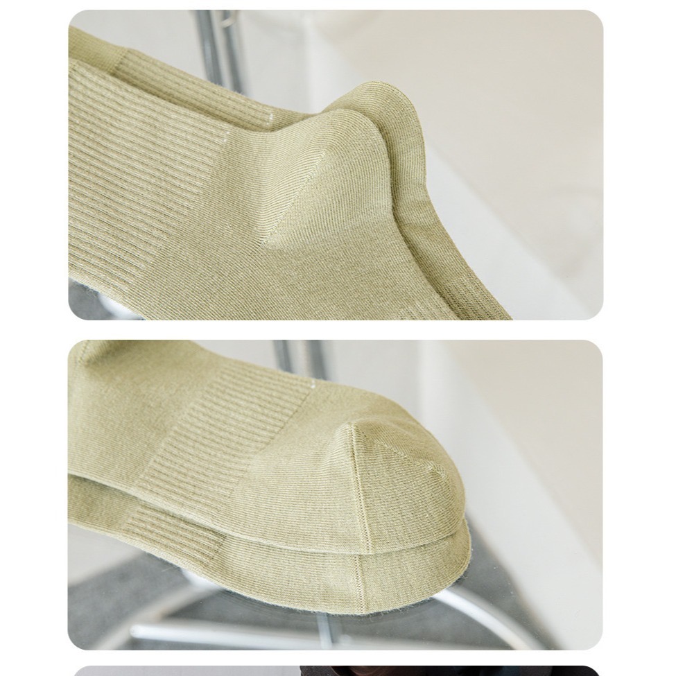 🔥24h出貨🔥女中筒襪 女素色襪 長襪 女襪 棉襪 綠色襪 學生襪 襪子 經典中筒襪 森林系 文青襪 百搭襪-細節圖9