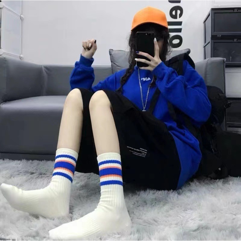 🔥24h出貨🔥女中筒襪 經典條紋襪 女長襪 女襪 女素色襪 學生襪 潮流女襪 時尚百搭 女棉襪 女白襪 女條紋-細節圖2