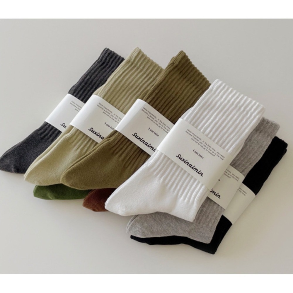 🔥24h出貨🔥 男中筒襪 直角襪 男長襪 粗針織 紳士襪 素色襪 男襪 白襪 純色襪 黑襪 棉襪 商務襪 棉襪-細節圖3
