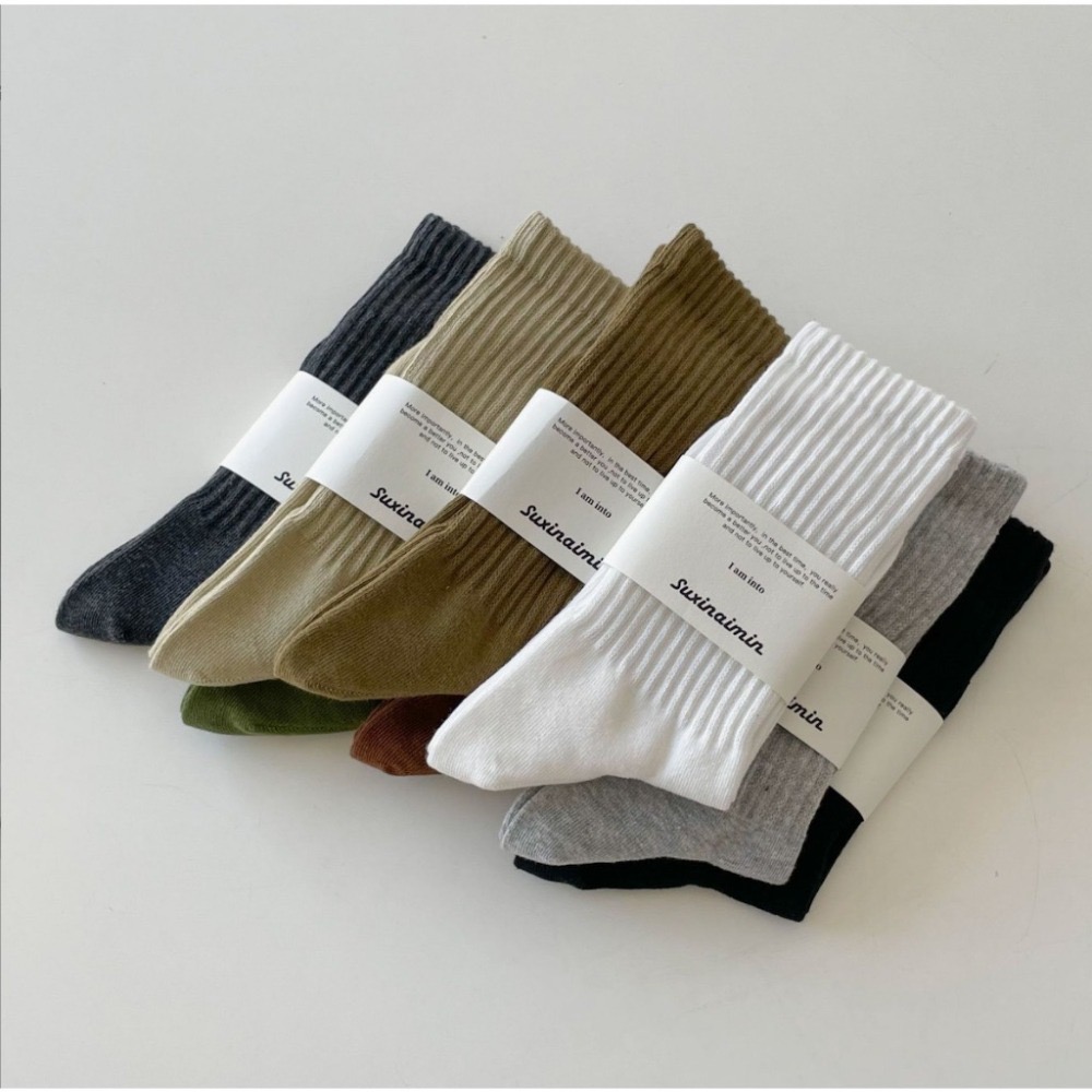 🔥24h出貨🔥 男中筒襪 直角襪 男長襪 粗針織 紳士襪 素色襪 男襪 白襪 純色襪 黑襪 棉襪 商務襪 棉襪-細節圖6