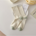 🔥24h出貨🔥 女中筒襪 堆堆襪 純色女襪 女長襪 素色襪 襪子女 襪 棉襪  拼色襪 學生襪 文青風 小紅書爆款-規格圖9