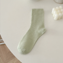 🔥24h出貨🔥女中筒襪 不勒腳 舒適好穿 透氣襪 女襪 綠色系襪 女棉襪 學生襪 上班襪 襪子女 馬卡龍色襪-規格圖5