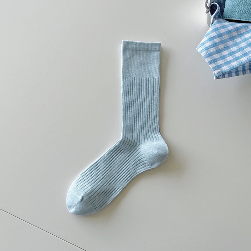 🔥24h出貨🔥 日系甜美 女中筒襪 夏季薄款 堆堆襪 棉襪 素色襪 透氣舒適 百搭神器 女中筒襪 女襪 長襪 襪子-規格圖7