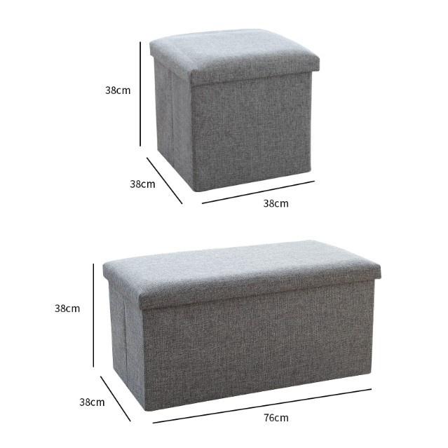 🔥現貨🔥 超大收納凳 6色 耐重120公斤 76*38*38 cm CP值高 居家收納 客廳收納 玩具收納 ✨優潔居家✨-細節圖2