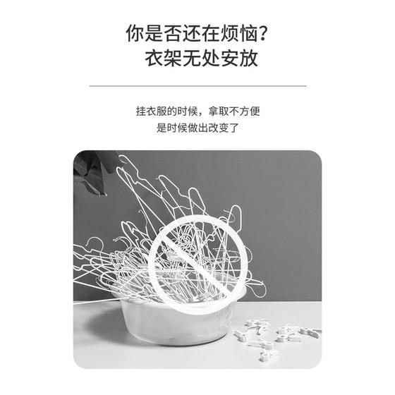 🔥台灣現貨🔥 衣架收納架 衣架掛架 毛巾掛架 收納神器 衣架收納 曬衣夾收納 旋轉衣架收納架-細節圖5