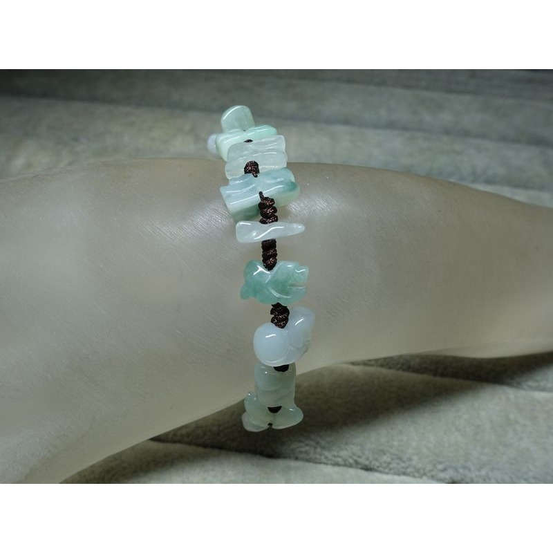 天然緬甸玉A貨/多色，十二生肖玉手繩鍊~出清不議價999元~附証~(81Z1071-3)~清貨~孫裴筠-細節圖5