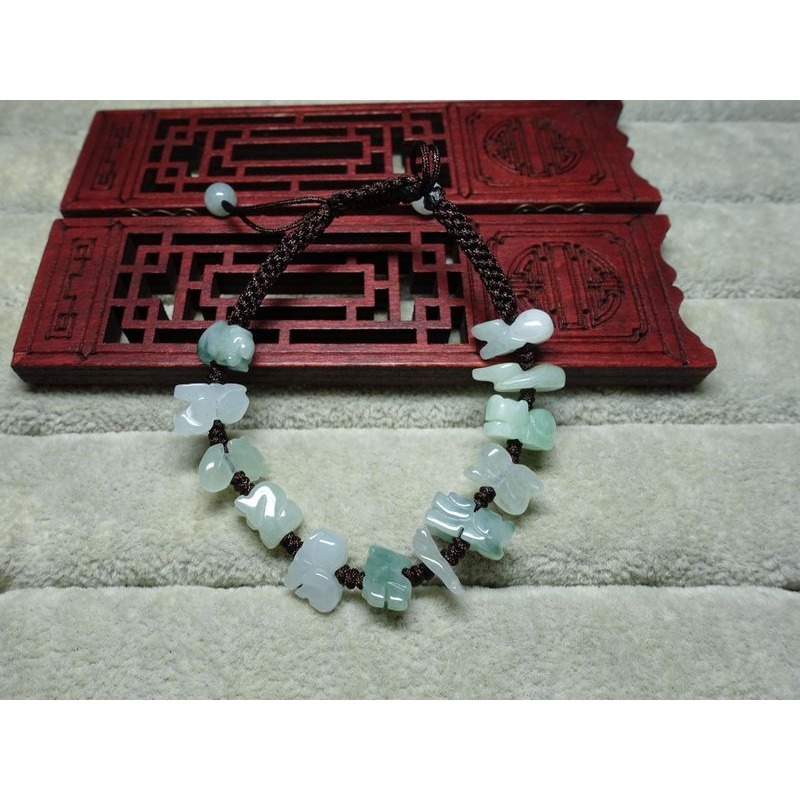 天然緬甸玉A貨/多色，十二生肖玉手繩鍊~出清不議價999元~附証~(81Z1071-3)~清貨~孫裴筠-細節圖7