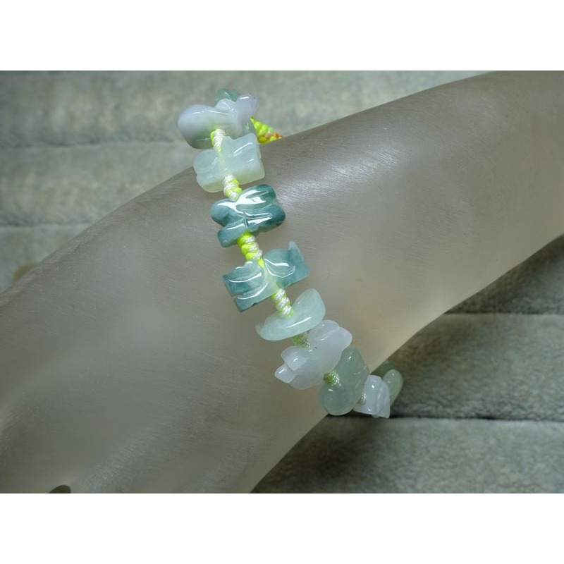 天然緬甸玉A貨/多色，十二生肖玉手繩鍊~出清不議價999元~附証~(81Z1071-5)~清貨~孫裴筠-細節圖6