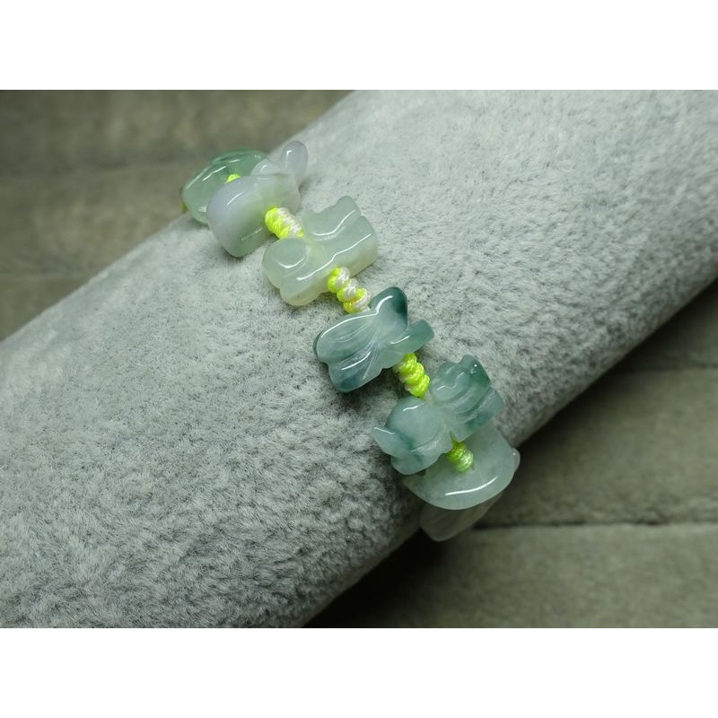 天然緬甸玉A貨/多色，十二生肖玉手繩鍊~出清不議價999元~附証~(81Z1071-5)~清貨~孫裴筠-細節圖7