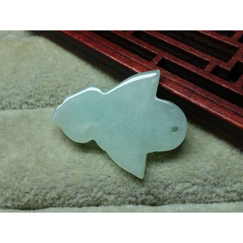 天然緬甸玉A貨/微綠，小天使玉墜~出清不議價888元~附墜頭~(36Z0403-3)~清貨~孫裴筠-細節圖2