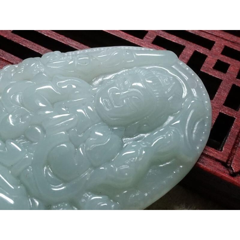 天然緬甸玉A貨/糯種，生肖鼠守護神，千手觀音玉墜~出清不議價799元~附証附繩鍊~(21Z998-3)~清貨~孫裴筠-細節圖5