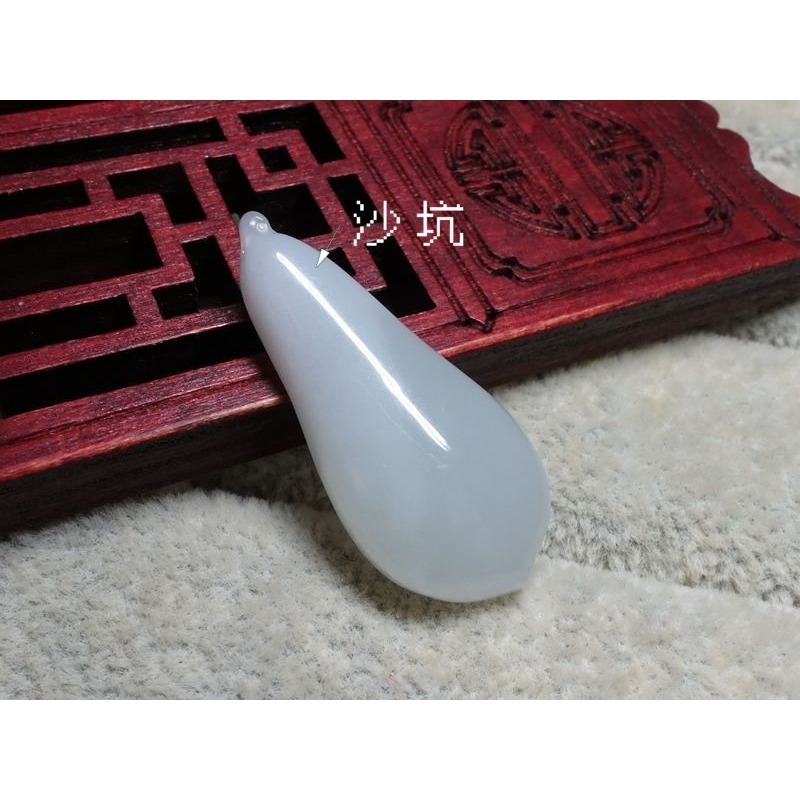 清貨不議價500元~天然緬甸玉A貨/糯種/細糯，福瓜玉墜~附證附繩鍊~(73Z562)~孫裴筠-細節圖3