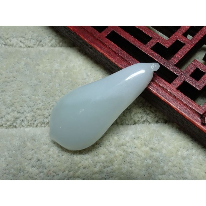 清貨不議價500元~天然緬甸玉A貨/糯種/細糯，福瓜玉墜~附證附繩鍊~(73Z562)~孫裴筠-細節圖5