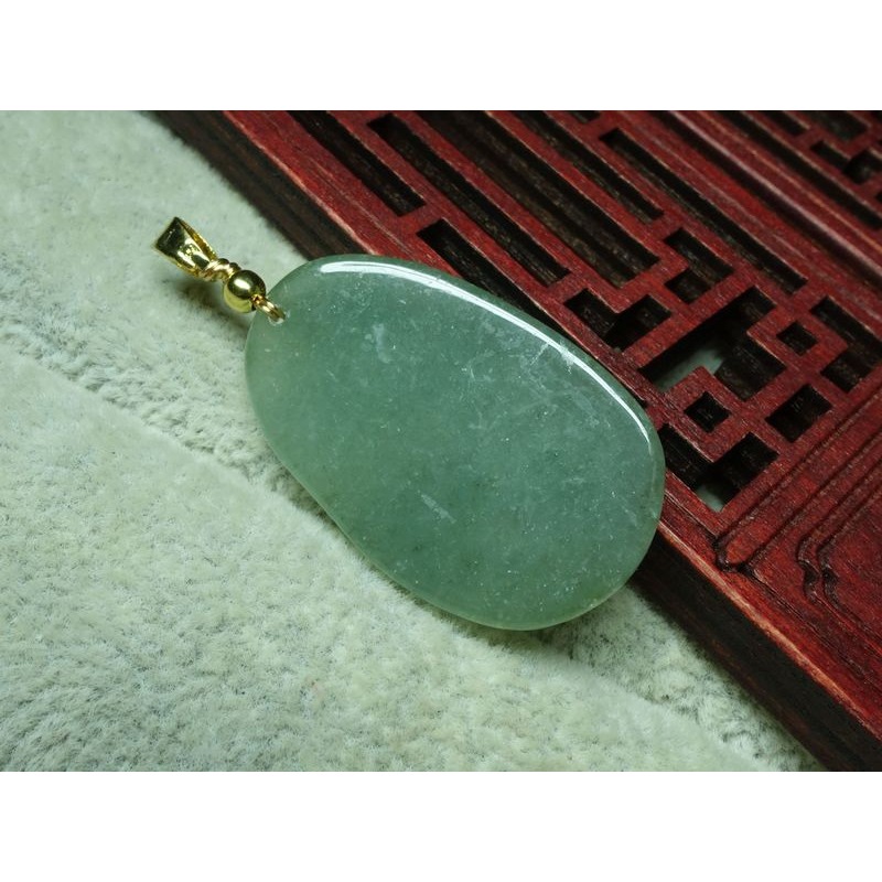 清貨不議價800元~天然緬甸玉A貨/油青，山水玉墜~附證附墜頭~(13Z611-5)~孫裴筠-細節圖5