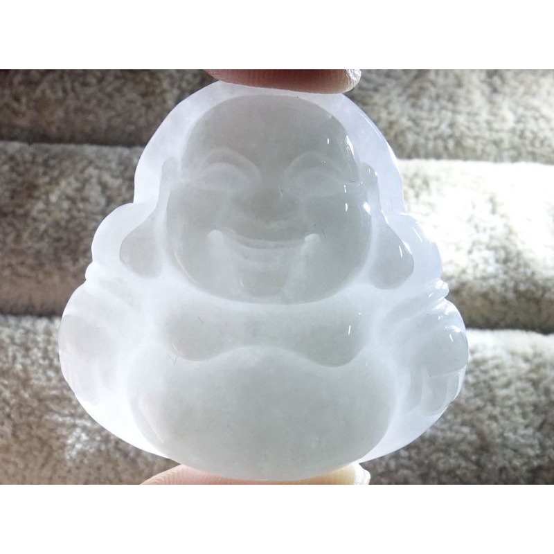 清貨不議價1380元~天然緬甸玉A貨/糯種，彌勒佛玉墜~附證附繩鍊~(69Z1522)~孫裴筠-細節圖4