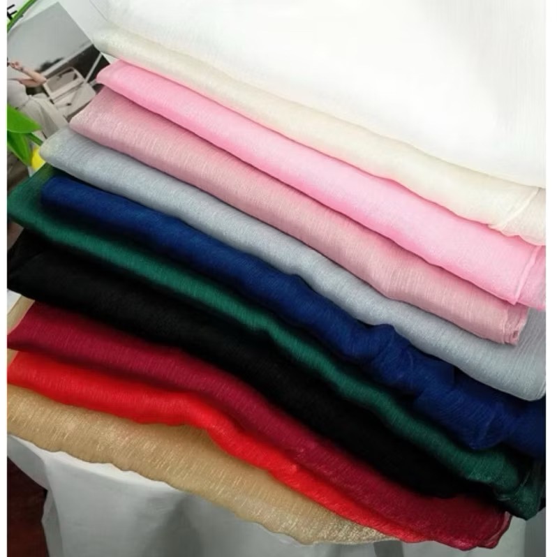 銀絲亮絲禮服披肩 閃光婚宴披肩 微硬布料絲巾 歐根紗珠光金絲巾 緞面披肩宴會禮服派對晚裝婚宴遮肉薄絲巾香檳色婚紗旗袍外搭-細節圖5