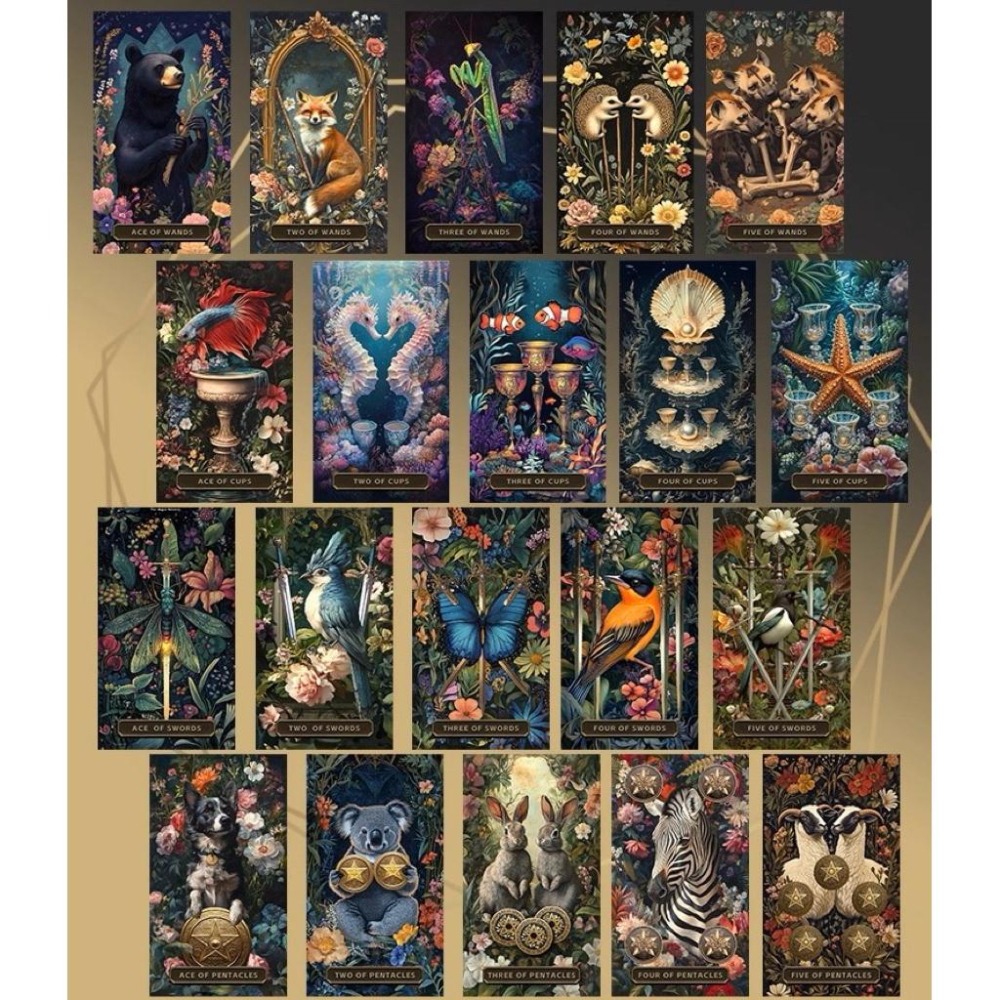 免運❤️莉莉塔羅❤️正版 動物樂園塔羅牌卡 占卜 算命 防水 PVC 偉特 卡牌 塔羅牌-細節圖7